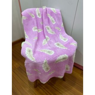 Khăn tắm lông cừu siêu mềm cho bé, Hình Lông vũ, KT 50x100cm