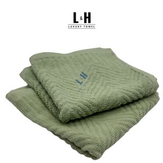 Set 5 Khăn lau tay MJ Xương Cá, nhiều màu, kt 30x30cm