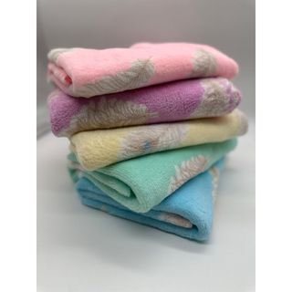 Khăn tắm lông cừu siêu mềm cho bé, Hình Lông vũ, KT 50x100cm