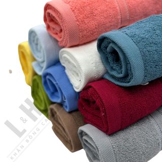 Bộ 2 Khăn Tắm 70x140cm HANOITEX, Thấm Hút, Mềm Mại, Không Phai Màu