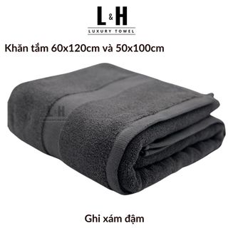Khăn tắm cotton cỡ vừa cao cấp BASIC, KT 50x100cm
