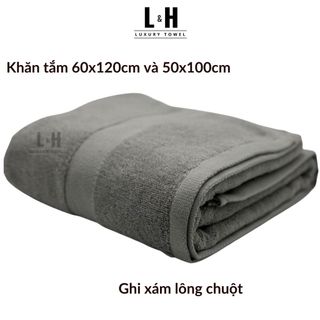 Khăn tắm cotton cỡ vừa cao cấp BASIC, KT 50x100cm