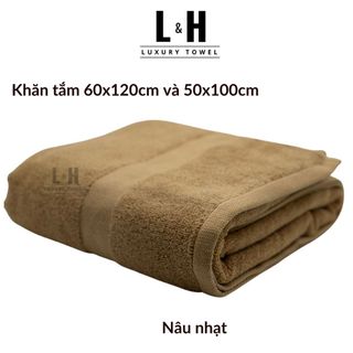 Khăn tắm cotton cỡ vừa cao cấp BASIC, KT 50x100cm