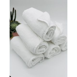 Khăn Tắm Trắng Khách Sạn, Khăn Lau Đầu, Bình Dân Giá Rẻ MJ 34x80cm