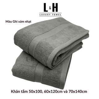 Khăn tắm cotton lớn 70x140cm cao cấp xuất hàn Basic, nhiều kích thước, phù hợp mọi gia đình
