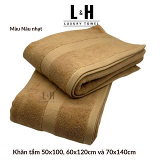 Khăn tắm cotton lớn 70x140cm cao cấp xuất hàn Basic, nhiều kích thước, phù hợp mọi gia đình