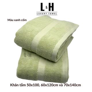 Khăn tắm cotton lớn 70x140cm cao cấp xuất hàn Basic, nhiều kích thước, phù hợp mọi gia đình