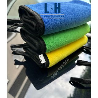 Khăn lau ô tô 2 mặt đa năng Microfiber siêu mềm siêu thấm, dày, không đổ lông, chuyên dụng lau xe ô tô
