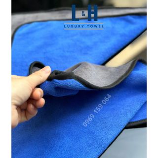Khăn lau ô tô 2 mặt đa năng Microfiber siêu mềm siêu thấm, dày, không đổ lông, chuyên dụng lau xe ô tô