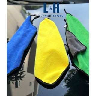 Khăn lau ô tô 2 mặt đa năng Microfiber siêu mềm siêu thấm, dày, không đổ lông, chuyên dụng lau xe ô tô