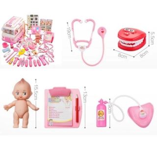 Nubie Đồ Chơi Bác Sĩ Xe Cứu Thương Có Đèn, Nhạc Cho Bé Nhập Vai Mô Phỏng Thiết Bị Y Tế, Khám Bệnh