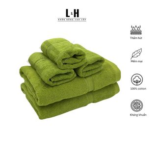 Bộ Khăn Tắm cỡ nhỏ (MS1) Gồm 2 khăn tắm dày 50x100cm và 3 khăn mặt