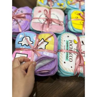 Set khăn lau tay MJ cho trẻ em, kt 15x15cm, 300g, thấm hút nước, không phai màu, nhiều hình kute