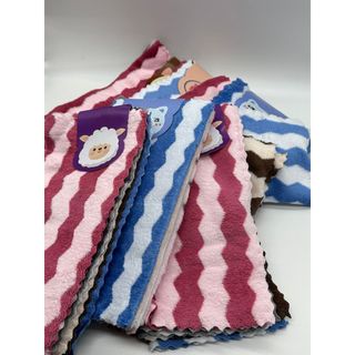 Kẹp 5c Khăn lau bếp, lau dọn, lau bàn, lông cừu siêu mềm, sóng to, 30x30cm