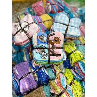 Set khăn lau tay MJ cho trẻ em, kt 15x15cm, 300g, thấm hút nước, không phai màu, nhiều hình kute