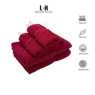 Bộ Khăn Tắm cỡ nhỏ (MS1) Gồm 2 khăn tắm dày 50x100cm và 3 khăn mặt