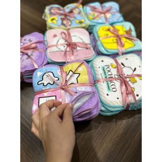 Set khăn lau tay MJ cho trẻ em, kt 15x15cm, 300g, thấm hút nước, không phai màu, nhiều hình kute