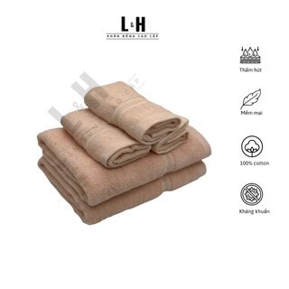 Bộ Khăn Tắm Cỡ Nhỏ (MS1) Gồm 2 Khăn Tắm Dày 50x100cm và 3 Khăn Mặt