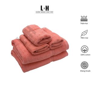 Bộ Khăn Tắm cỡ nhỏ (MS1) Gồm 2 khăn tắm dày 50x100cm và 3 khăn mặt