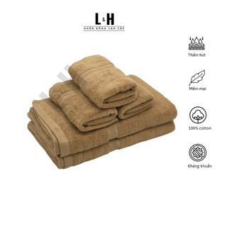 Bộ Khăn Tắm Cỡ Nhỏ (MS1) Gồm 2 Khăn Tắm Dày 50x100cm và 3 Khăn Mặt