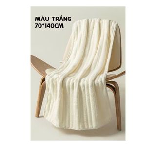Khăn tắm Lông Cừu, kẻ sọc, đủ kiểu dáng, dày dặn, thấm hút, KT 70x140cm