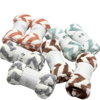 Khăn mặt lông cừu, Zích zắc, kt 30x50cm