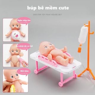 Nubie Đồ Chơi Bác Sĩ Xe Cứu Thương Có Đèn, Nhạc Cho Bé Nhập Vai Mô Phỏng Thiết Bị Y Tế, Khám Bệnh