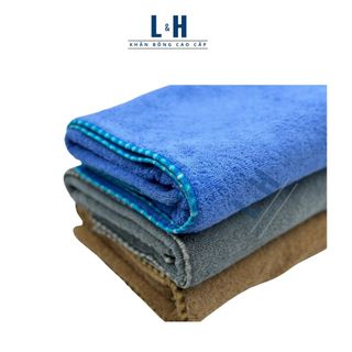 Khăn tắm xuất dư viền bo tròn, kt 60x120cm, Nặng 300g