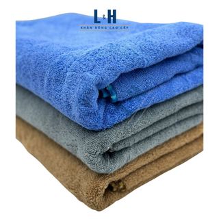 Khăn tắm xuất dư viền bo tròn, kt 60x120cm, Nặng 300g