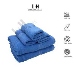 Bộ Khăn Tắm Size Lớn (MS1) Gồm 2 khăn tắm dày 70x140cm và 3 khăn mặt