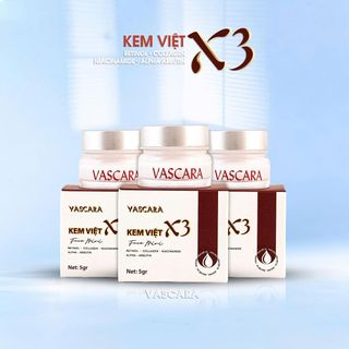 Vascara - Kem Việt X3 face Mini - Kem hỗ trợ dưỡng sáng da, dưỡng ẩm và đều màu da chỉ 1 bước