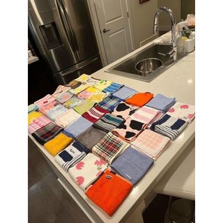 Khăn lau tay MJ 25x25, cotton thấm hút tốt, mềm mại cho da tay