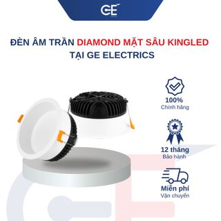 Đèn LED âm trần Diamond mặt sâu Kingled tại GE Electrics