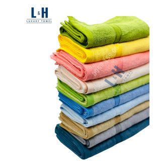 Khăn tắm L&H sợi tre cao cấp cỡ nhỏ MS2, kt 50x100cm, mềm mịn, không bám bông, không ra màu