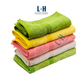 Khăn tắm L&H sợi tre cao cấp cỡ nhỏ MS2, kt 50x100cm, mềm mịn, không bám bông, không ra màu
