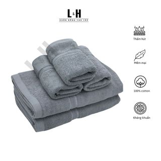 Bộ Khăn Tắm (MS1) Gồm 2 khăn tắm dày 60x120cm và 3 khăn mặt