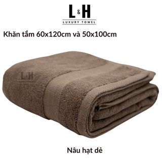 Khăn tắm Kokoya cỡ vừa 60x120cm, 50x100cm cao cấp xuất hàn Basic, thấm hút nước tốt, không bám bông, dày dặn