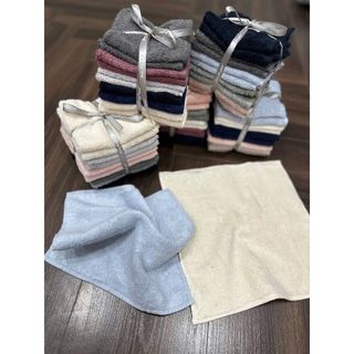 Set 10c khăn mặt cotton cho bé 25x25, trơn MJ, nhiều màu ngẫu nhiên