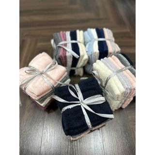 Set 10c khăn mặt cotton cho bé 25x25, trơn MJ, nhiều màu ngẫu nhiên