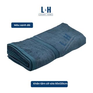 Khăn tắm L&H sợi tre cao cấp cỡ vừa MS2, kt 60x120cm, mềm mịn, không bám bông, không ra màu