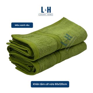 Khăn Tắm HANOITEX Sợi Tre Cao Cấp Cỡ Vừa MS2 KT 60x120cm, Mềm Mịn, Thấm Hút, Không Ra Màu