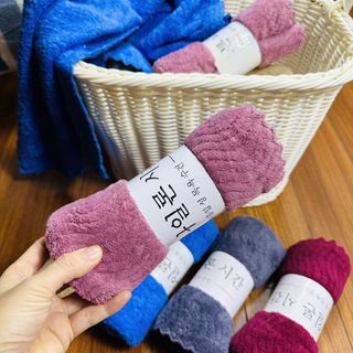 Khăn tắm, khăn gội Lông cừu, Sóng Gạo, KT 35x75cm