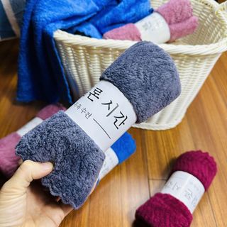 Khăn tắm, khăn gội Lông cừu, Sóng Gạo, KT 35x75cm