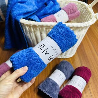 Khăn tắm, khăn gội Lông cừu, Sóng Gạo, KT 35x75cm