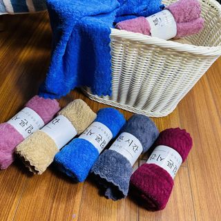 Khăn tắm, khăn gội Lông cừu, Sóng Gạo, KT 35x75cm