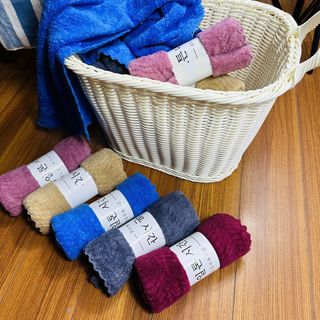 Khăn tắm, khăn gội Lông cừu, Sóng Gạo, KT 35x75cm