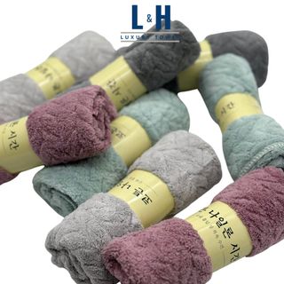 Khăn mặt lông cừu, xương cá, kt 30x50cm