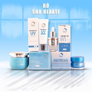 SHO BEAUTE Bộ Tứ Dưỡng Da Toàn Diện Mỗi Ngày, làm sáng, dưỡng da, cấp ẩm, chống nắng