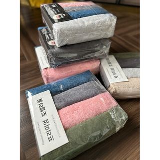 Set 4 khăn tắm gội xuất hàn 40x80cm, 210g, dày dặn, thấm hút tốt