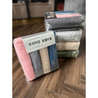 Set 4 khăn tắm gội xuất hàn 40x80cm, 210g, dày dặn, thấm hút tốt